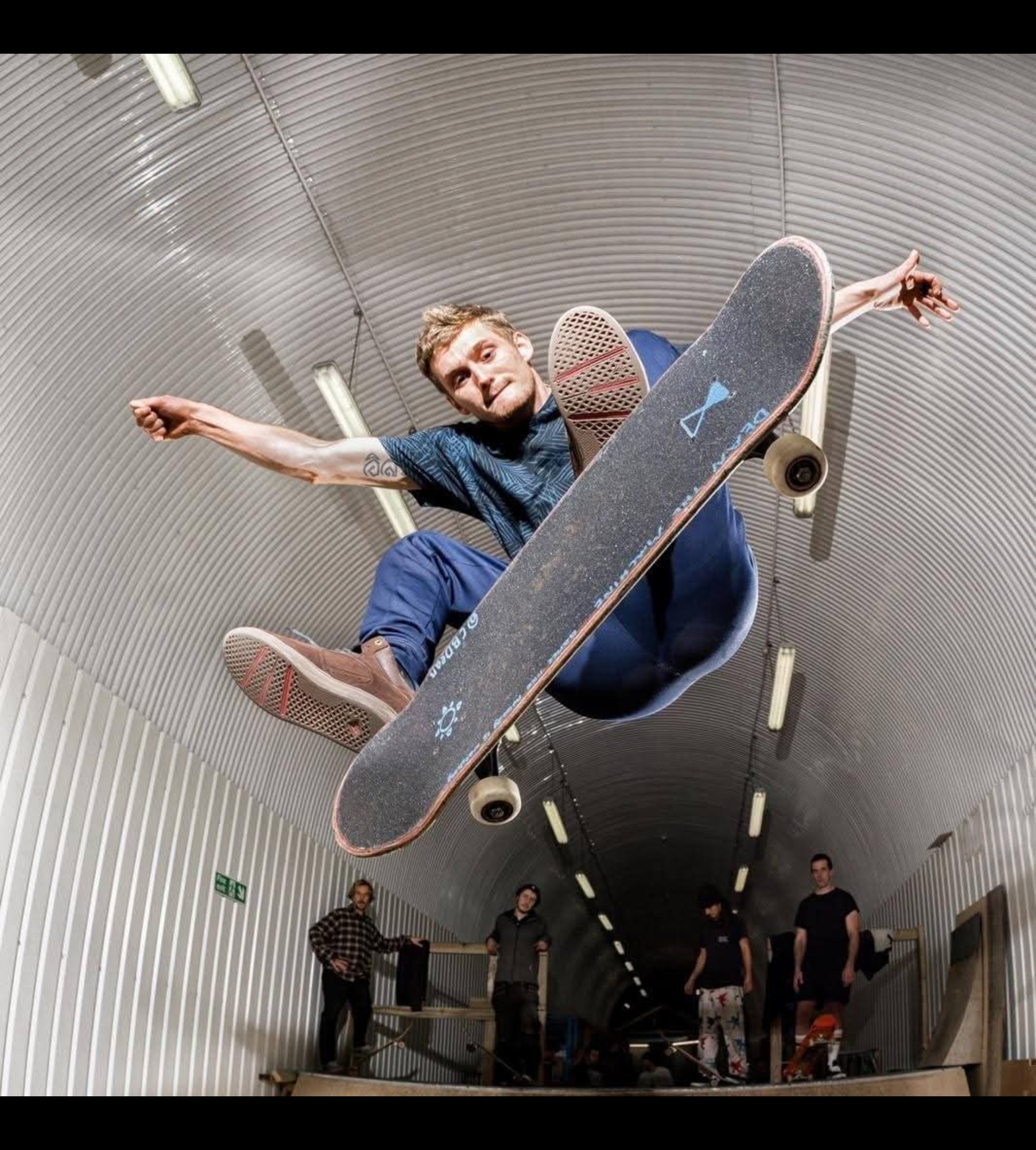 Dean skateboarding